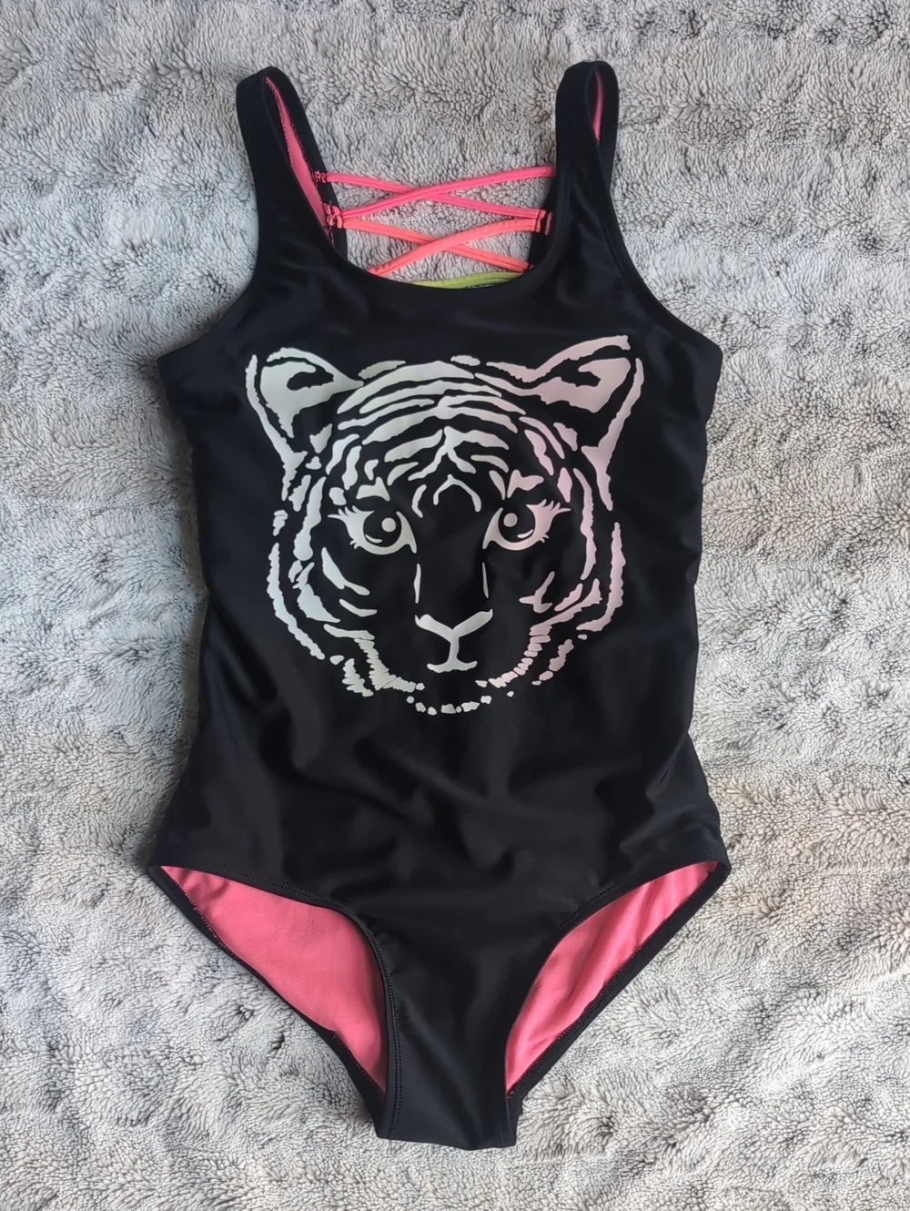 Justice Color Changing Tiger UPF 50+ One Piece Swimsuit